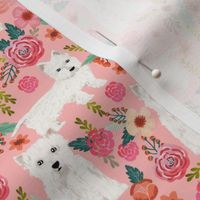 westie florals fabric cute west highland terrier dog design best westies fabric cute sewing projects for dog people