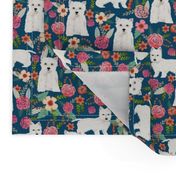 westie florals fabric cute west highland terrier dog design best westies florals fabric cute dogs design