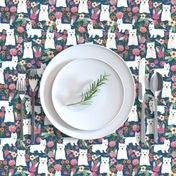 westie florals fabric cute west highland terrier dog design best westies florals fabric cute dogs design