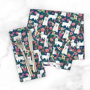 westie florals fabric cute west highland terrier dog design best westies florals fabric cute dogs design