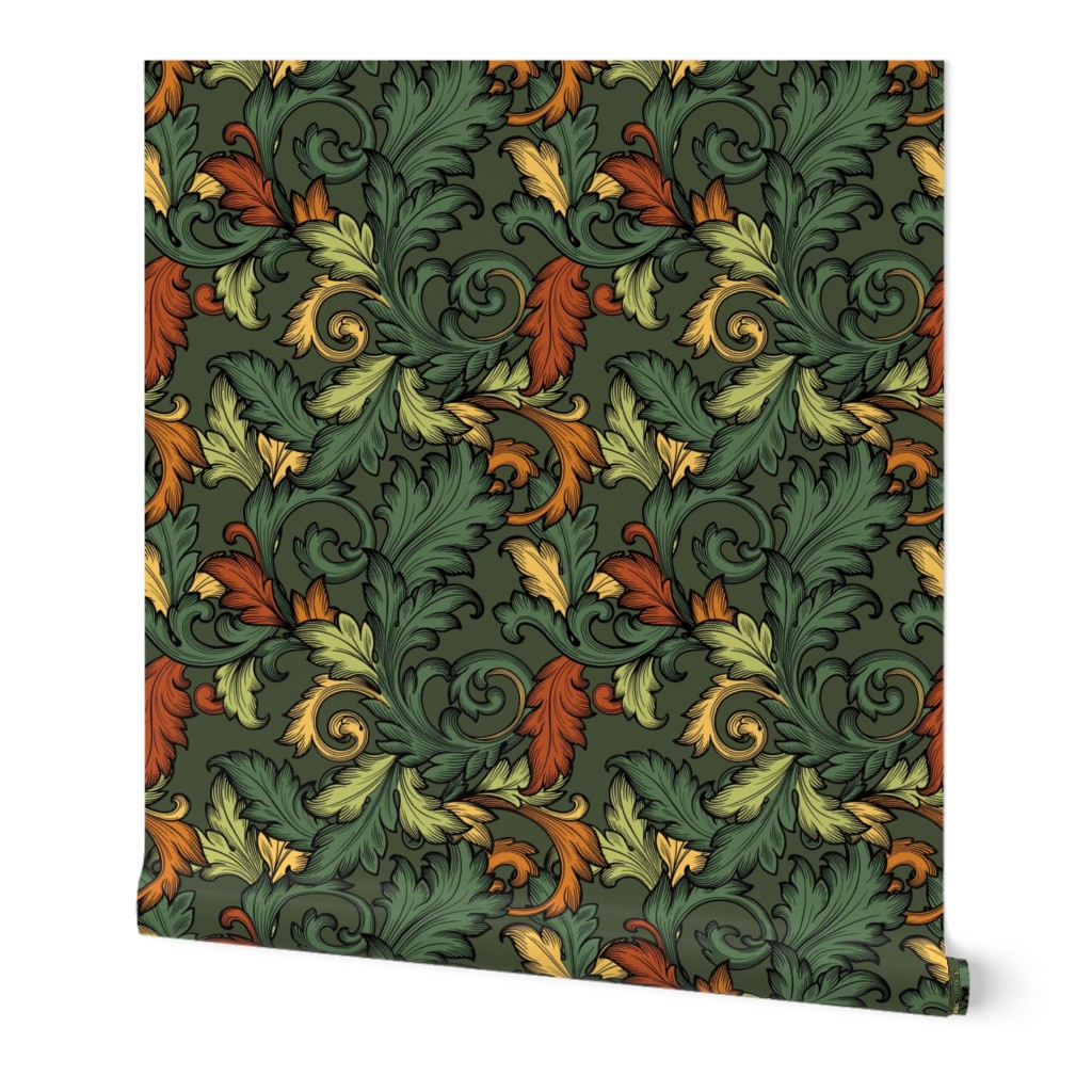 Acanthus Leaves (Baroque Green )