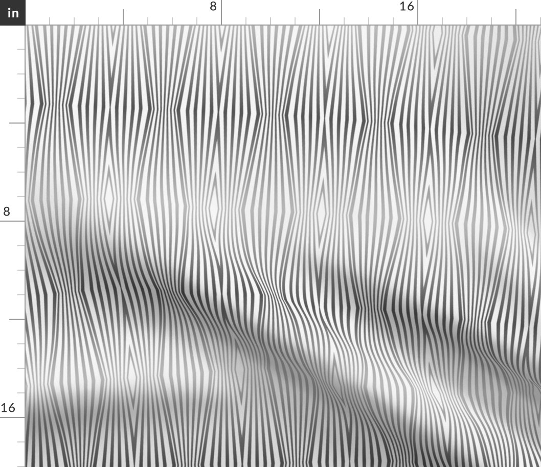 Fade to gray, zebra diamond stripes on palest gray by Su_G_©SuSchaefer