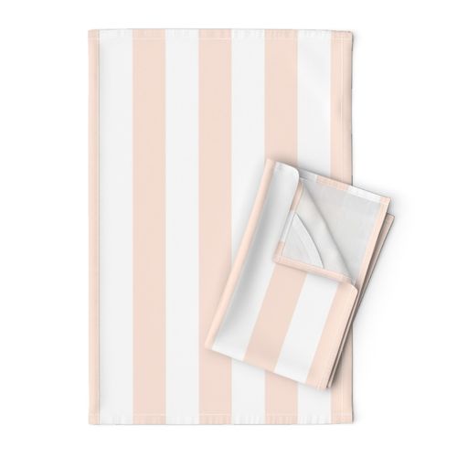 Bold Stripe V faded PEACH white