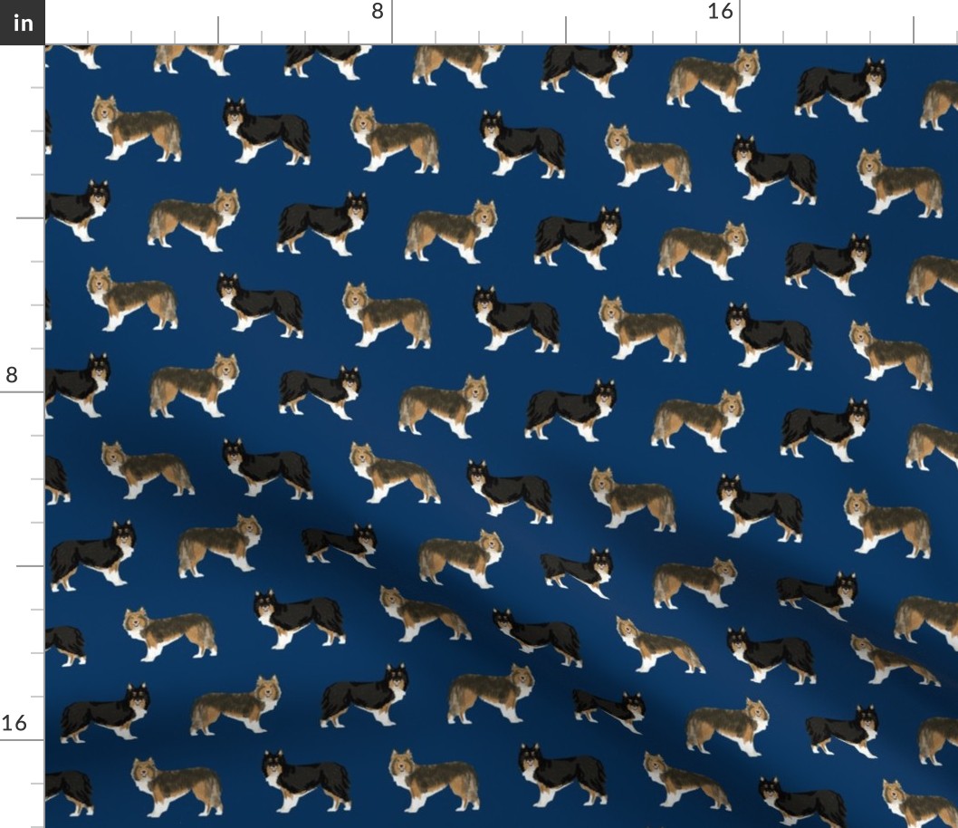 sheltie dog fabric tri colored black and tan sheltie shetland sheepdog sable and white dogs, best dog fabric