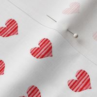 red heart - striped