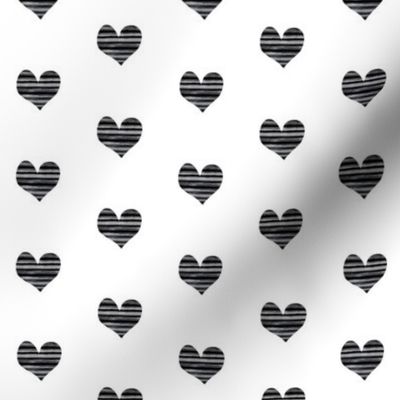 hearts || black striped
