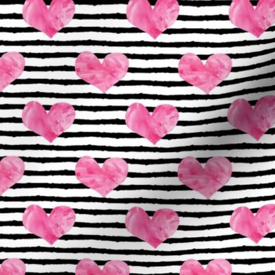 watercolor hearts || stripes 2