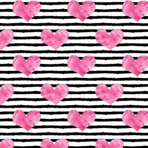 watercolor hearts || stripes 2