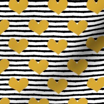 gold heart || stripes