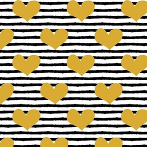 gold heart || stripes