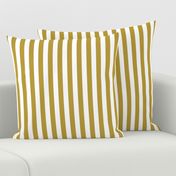 vertical stripes - mustard and white