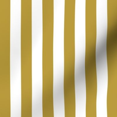 vertical stripes - mustard and white