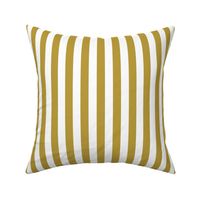 vertical stripes - mustard and white