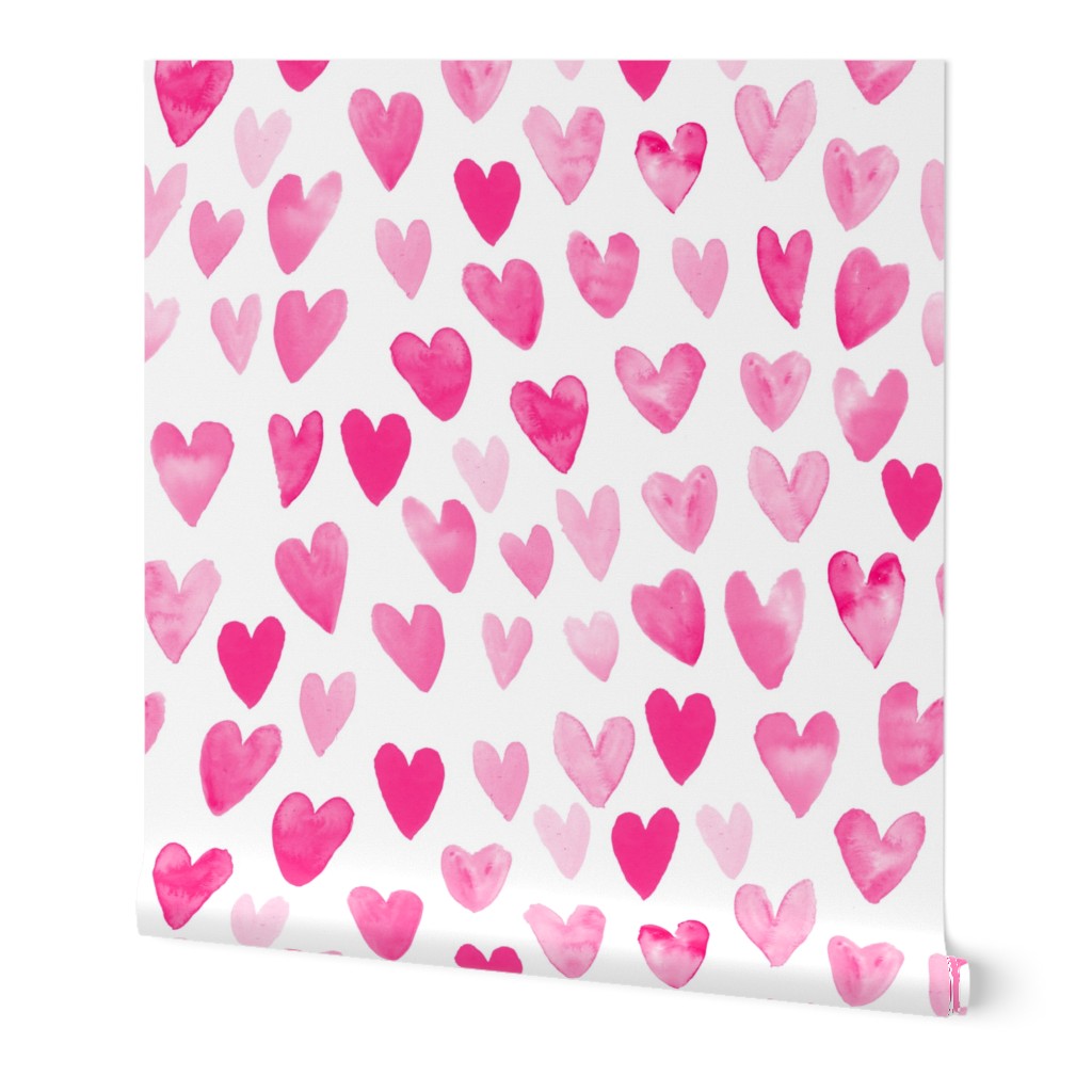 watercolor valentines fabric watercolour heart fabrics valentine design