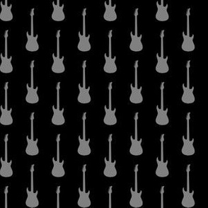 Medium Gray Electric Guitars on Black