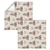 Rotated Teepees in Ikat Chevron