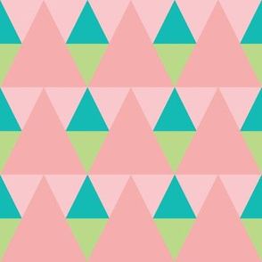 nested triangles in pink