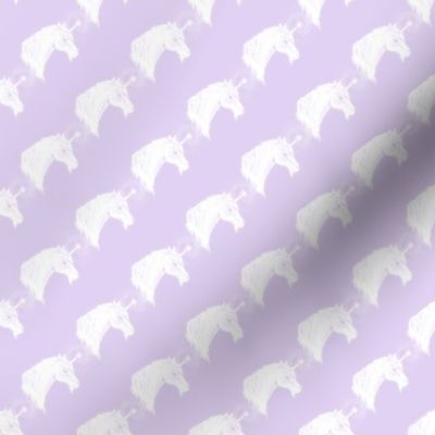 Unicorn Bust Diagonal, Lilac