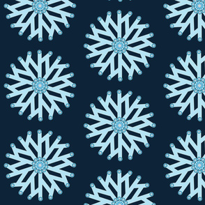 Mandala - snowflake blue