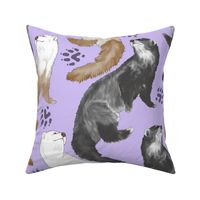 Cascading Ferrets - large purple