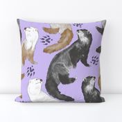 Cascading Ferrets - large purple