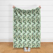 Cascading Ferrets - medium green