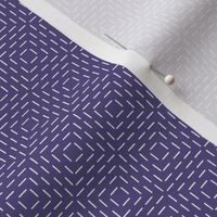 faux sashiko squares on soft purple
