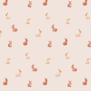 Bunnies Scattered on Soft Pink, Smaller