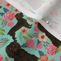 boykin spaniel florals fabric mint