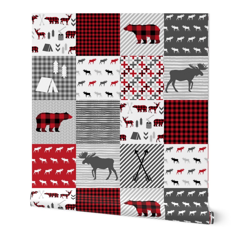 buffalo plaid cheater quilt buffalo quilt moose bear cabin camping buffalo check stripes 