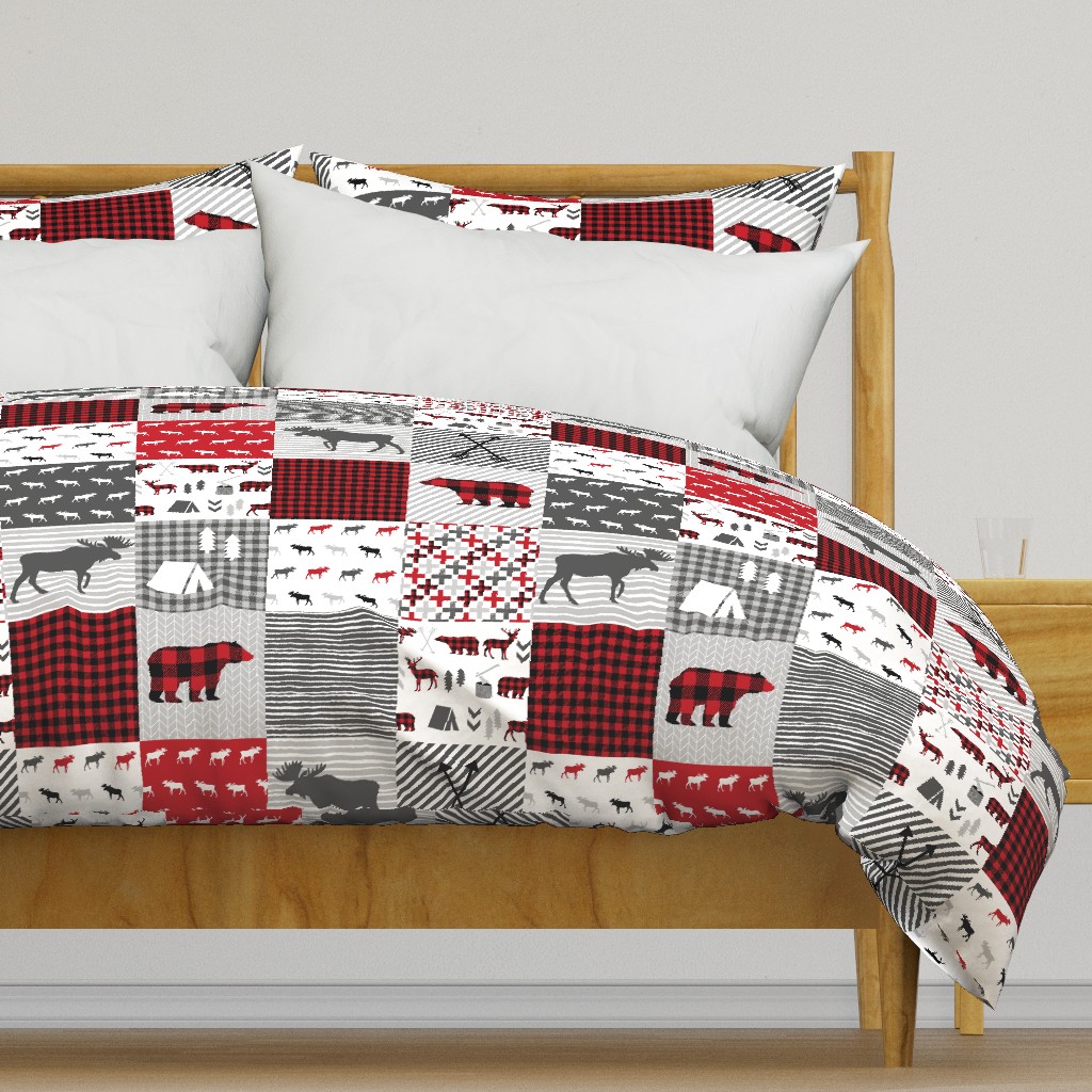 buffalo plaid cheater quilt buffalo quilt moose bear cabin camping buffalo check stripes 