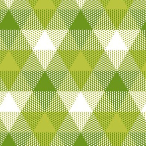 green apple triangle gingham