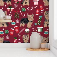 yorkie christmas dog fabric christmas dogs fabric yorkshire terrier dogs