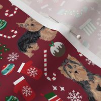 yorkie christmas dog fabric christmas dogs fabric yorkshire terrier dogs