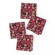 yorkie christmas dog fabric christmas dogs fabric yorkshire terrier dogs