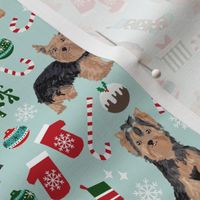 yorkie christmas dog fabric christmas dogs fabric yorkshire terrier dogs