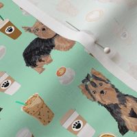 yorkie coffee fabric yorkshire terrier coffee design cute dogs fabric