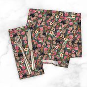 yorkie florals fabric yorkshire terrier floral fabric cute dogs fabric