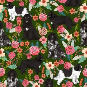 newfoundlands dogs landseer and black newfoundlands cute dogs fabric cute florals