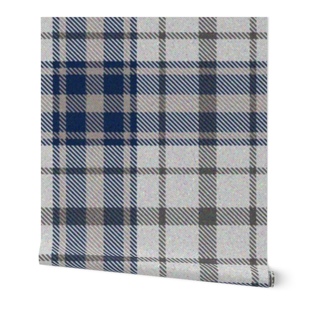 Trendy Blue and Gray Plaid