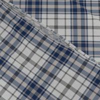 Trendy Blue and Gray Plaid