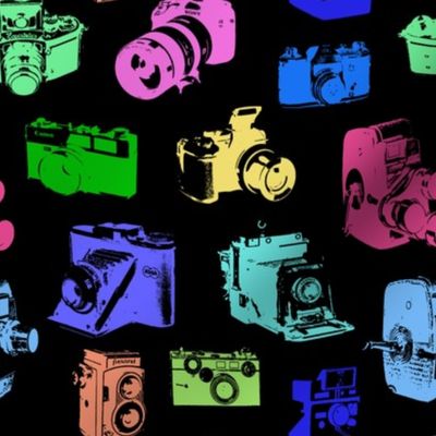 Retro Neon Cameras