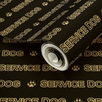 Basic Service dog text - white