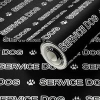 Basic Service dog text - white