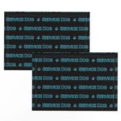 Basic Service dog text - turquoise