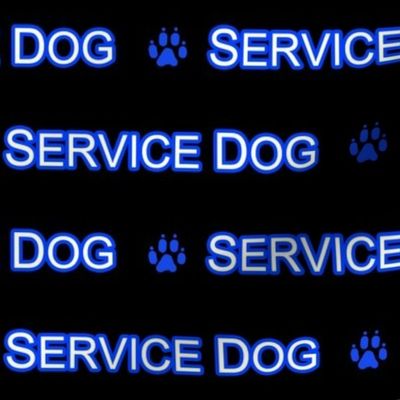 Basic Service dog text - blue