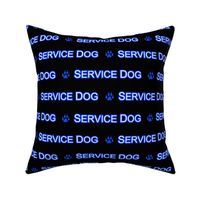 Basic Service dog text - blue