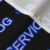 Basic Service dog text - blue