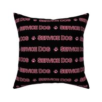 Basic Service dog text - pink