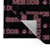 Basic Service dog text - pink
